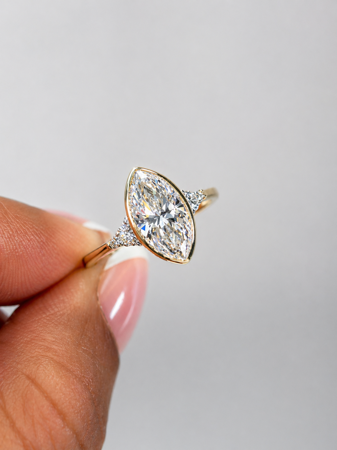 1.71 Carat Marquise Cut Vintage Inspired Diamond Ring
